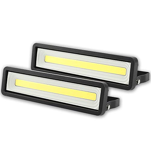 Lot de 2 Projecteur LED Exterieur 50W 4000LM,Spot LED Extérieur 220V Puissant IP66 Etanche,Eclairage de Sécurité 5000K Blanc Froid pour Terrasse, Jardin, Cour, Parc, Garage [Classe énergétique A+]