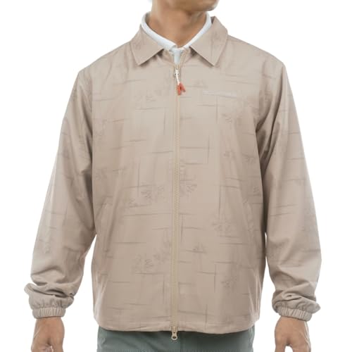 [ROSASEN] ロサーセン アウター(ブルゾン、ウインド、ジャケット) ストレッチ パームツリー柄 コーチジャケット ベージュ 52 50(L)