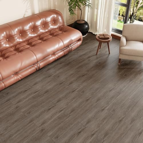 Dalles de sol vinyle marron clair auto-adhésives CRE8TIVE 24 pièces