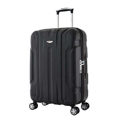 Eminent Koffer X-TEC M 66 cm 70 L super leicht Anti-Kratz-Hartschale 4 Doppelrollen 360° TSA-Schloss Hartschalenkoffer Schwarz