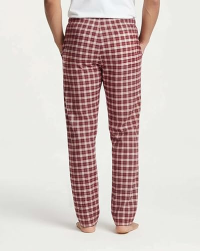 Image of Real Essentials 3 Pack: Men's Soft Cotton Flannel Pajama Pants PJ Lounge Bottoms Elastic Waist Pockets (Big and Tall)