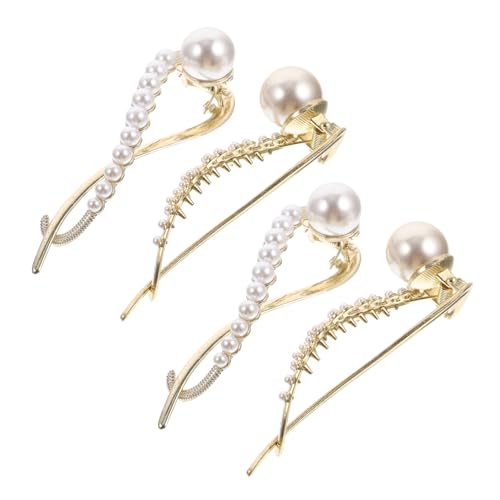 Barrettes à cheveux perles lot de 6 pinces vintage pour accessoire coiffure femme