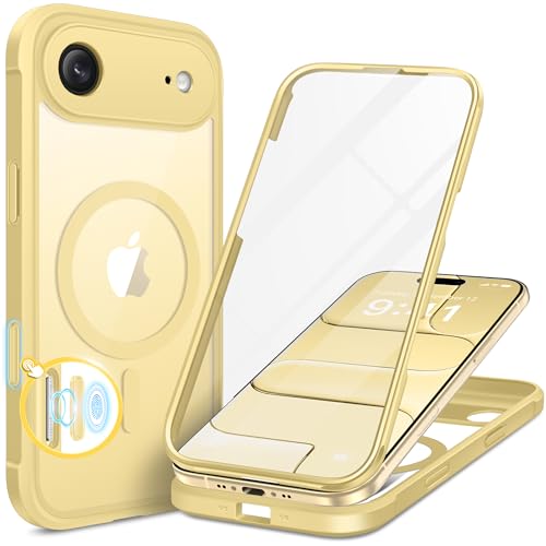 BERFY for iPhone Air Case, Compatible with MagSafe, Built-in Glass Screen Protector, Camera Protection, Shockproof Full Body Phone case 6.5