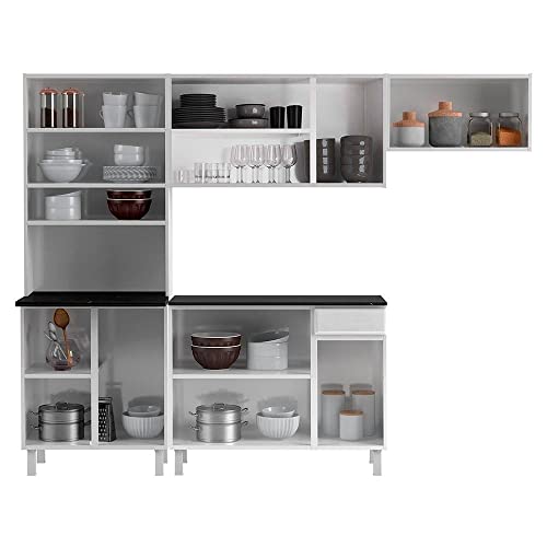 Cozinha de Aço Compacta 4 Peças 12 Portas 1 Gaveta Diamante Telasul Branco