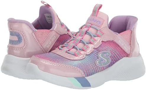 Skechers Girls Dreamy Lites-Colorful Prism Sneaker, Link Pink/Multi, 4.5 Big Kid | Image 6