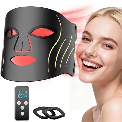 Image of Avvnee FDA-Cleared Red Light Therapy Mask for Face, 850nm NIR | Anti Wrinkles & Acne, Fine Lines, 4 Modes: Infrared /Red /Blue /Amber, 30mW /cm, 240 LEDs, 10 Min, Glowing Skin for Home Use