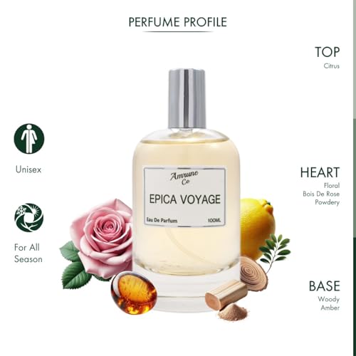 Image of Epica Voyage | Luxury Men Eau De Parfum | Citrus Floral Amber | Perfume Spray for Man | Strong & Long Lasting Fragrance | Luxury Gift for Him | 100 ml