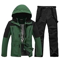 HOTIAN Herren Ski Jacke und Hosen Set Herren Schneeanzug Winter Warme schneeanzug Wasserdicht Winddicht skibekleidung Snowboard Set HG+HG M
