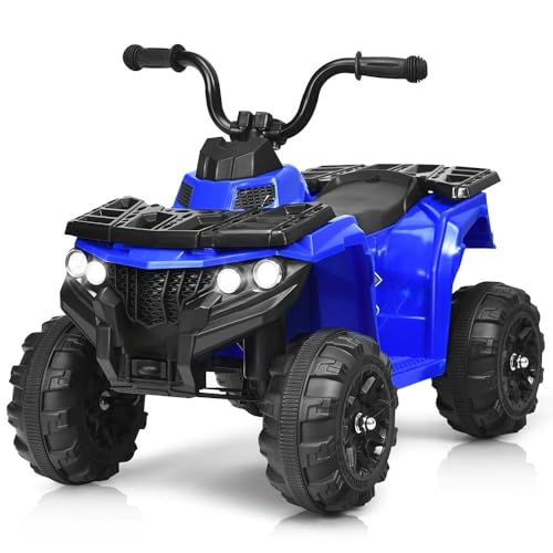 Image of Happy Goods ATV Baby Electric Bike for Kids | Rechargeable Kids Bike with LED Lights, USB & Music | Big Battery Operated Bikes | Ride on Toy Bike for Kid to Drive 2 Years to 5 Years (Blue)