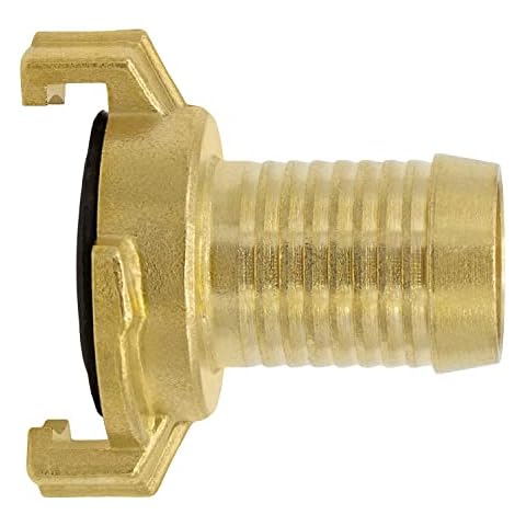 Variosan Plain Brass Quick Hose Connector, Nozzle, Untreated Brass, Geka System Cover