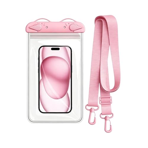 impermeable para teléfono móvil – 21,5 x 12,5 cm, bolsillo impermeable para teléfono móvil, comodidad manos libres, seca portátil con correa, seca submarina para crucero, piscina