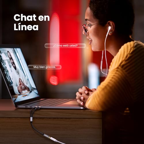 UGREEN Adaptador Splitter Jack 3.5mm Micro y Auriculares Separador de Audio y Micrófono con HiFi Sonido Mic 1 Hembra a 2 Macho Compatible con Gaming Cascos de PS4 Xbox EarPods PC (20CM) - imagen 3