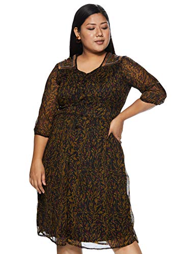 Image of pluss Women's Synthetic A-Line Maxi Dress