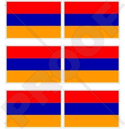 Armenia Bandera Armenio 40 mm (1,6 ") Funda para, teléfono celular Mini de vinilo pegatinas, calcomanías x6