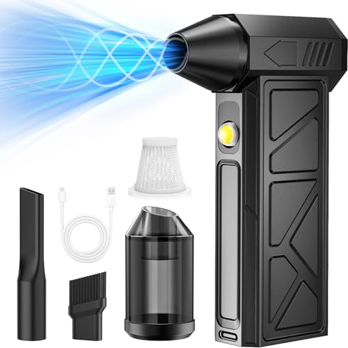 HSSNS Mini Gebläse Akku Elektrische Staubgebläse, 4-Gang 150000...