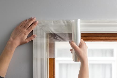 Duck MAX Strength Window Insulation Kit, Fits Patio Doors & Large Windows, Heavy Duty Indoor Shrink Film Insulator, Window Seal Tape Included, 84" x 120", Clear, 2 Pack by Duck - Image 4