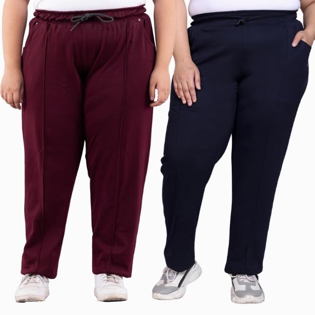 Woman Regular Fit Cotton Track Pants,Comfortable Lower,Trouser,Sports Joggers,Night n Gym Wear Lounge Pant for Ladies_Pack of 2_M to 2XL-image-45