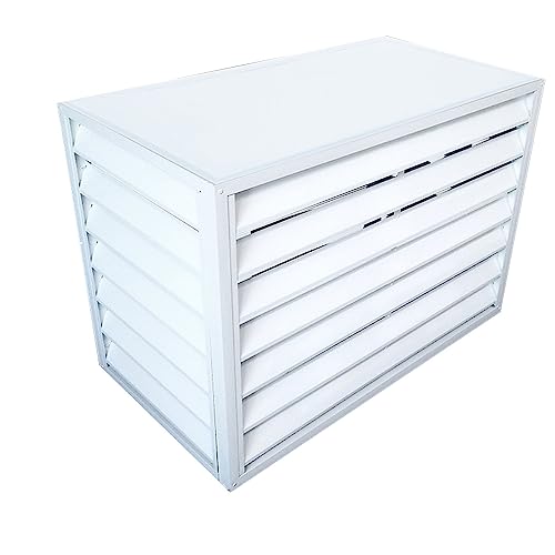 XCHSXYL Aluminiumabdeckung für Außengeräte der Klimaanlage, Jalousien für Außengeräte, Zaun zum Verstecken der Klimaanlage, Markisenabdeckung...
