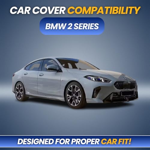 Image of Premium 100% Waterproof Car Cover for BMW 2 Series | All-Weather, UV & Dust Protection | Heavy-Duty 3-Layer Fabric | Custom Fit with Mirror & Antenna Pockets | Navy Blue