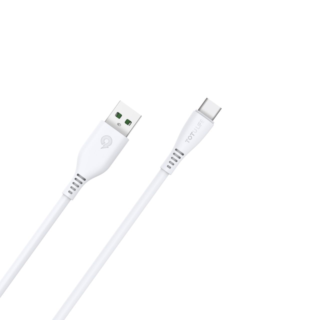 Totulife Flex Series 3.0A Micro USB Cable, 1 Meter Length, White