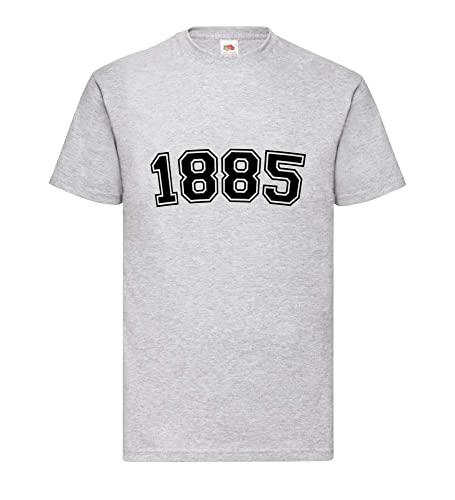 T-shirt pour homme gris ample en taille XXXL 1885 contre la chaleur coton