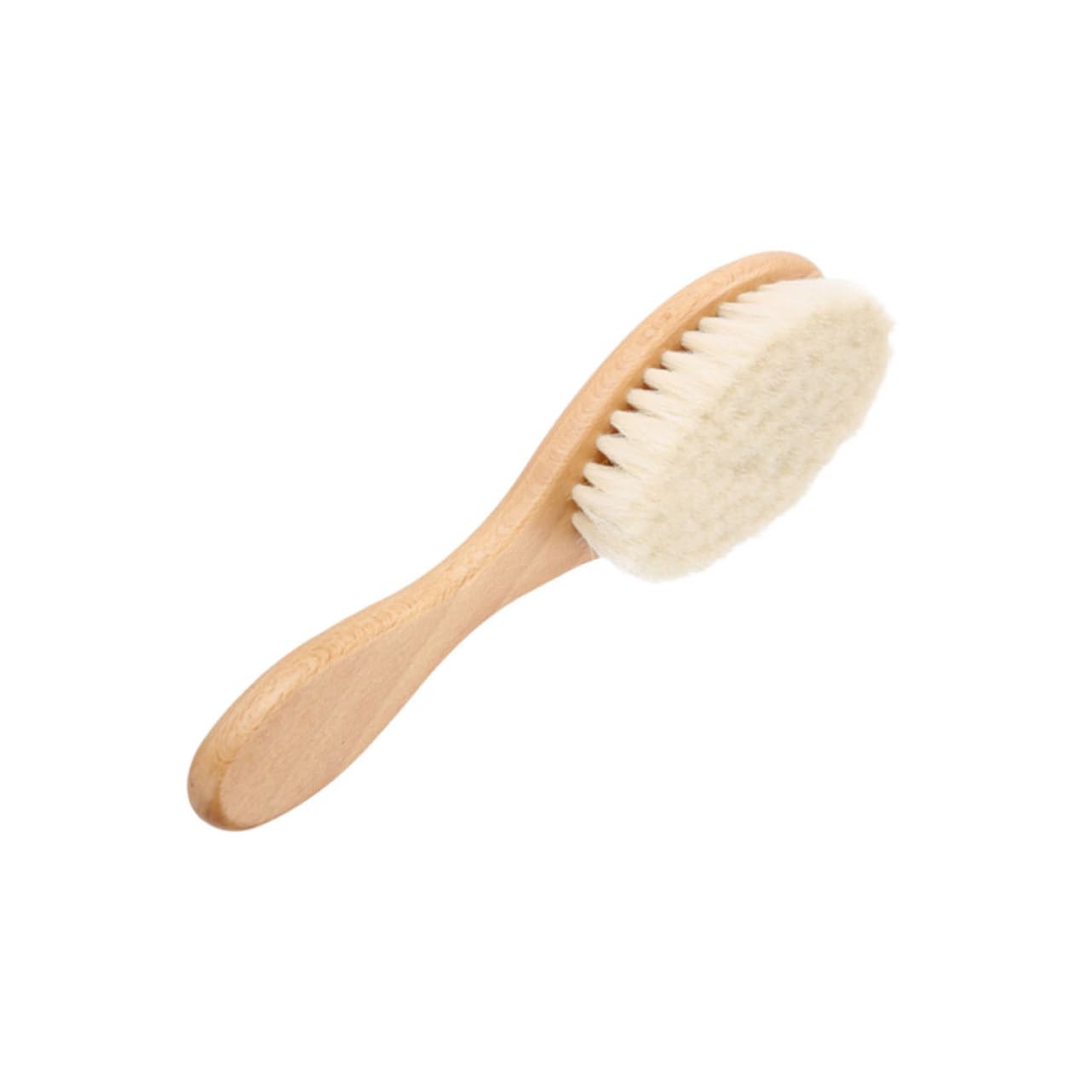 VALICLUD Dense Wool Beard Brush with Curved Handle for Men for Grooming Cleaning Mustaches Versatile Use for Adults