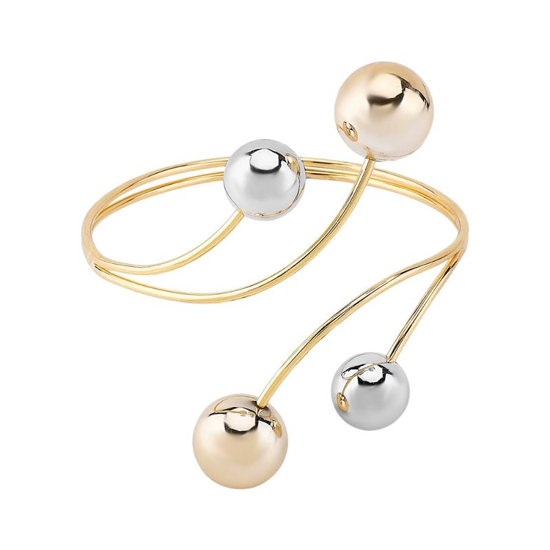 Geometric Open Armlet for Women Metal Wire Upper Arm Cuff Bangle Punk Style Minimalist Armlet Jewelry Accessories for Girls-image-47