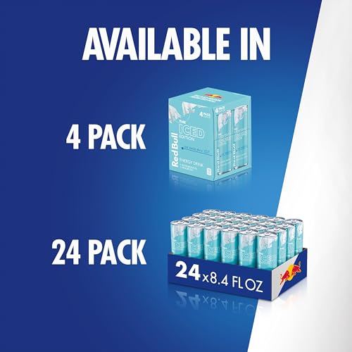 Image of Red Bull Iced Edition Energy Drink, Iced Vanilla Berry, 8.4 fl. oz., Pack of 8, with 80mg Caffeine, Taurine & B Vitamins