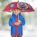 Mattel Boys Thomas Rain Wear, Umbrella And Poncho Raincoat Set For Ages 2-3, Blue