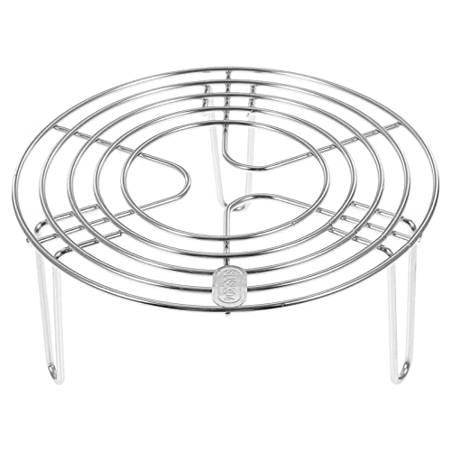 Cabilock Steam Rack Steam Rack for Pot Shelf Bracket 304 Stainless Steel Rack Round Stove Holder Stand Cooling Rack for Kitchen Steaming Cooking (16 * 7cm) Basket