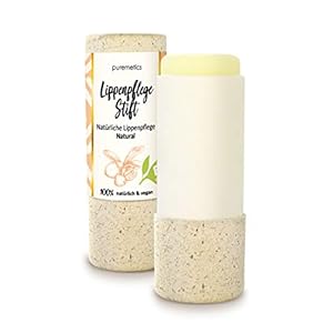 puremetics Biologische lippenbalsem “Natural” | Zero Waste | 100% natuurlijk, veganistisch & plasticvrij | lipbalsem | biologisch gecertificeerd | zonder plastic