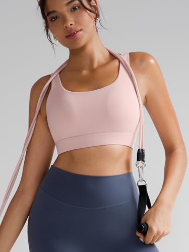 Image of RUNNING GIRL High Impact Sports Bras for Women,Racerback Running Bra Workout Crop Tank Tops Longline Sports Bra Push up