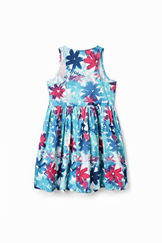 Desigual Little Girl's Short Watercolour Floral Dress2
