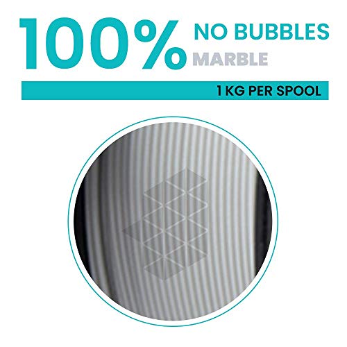 Image of Tesseract Premium PLA + 1.75mm 3D Printing Filament | Dimensional Accuracy + /- 0.03mm | Compatible with Most FDM Printers | 1 KG 3D Printer Filament - PLA Marble (Quantity 1)