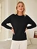 GRACE KARIN Ladies Crew Neck Jumpers Long Sleeve Diamond Pattern Casual Pullover Knit Sweater Winter Autumn Black XXL #4