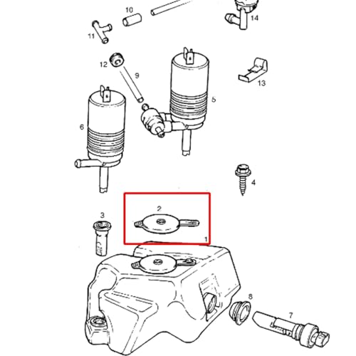 Tapa depósito líquido compatible con Opel de limpiaparabrisas coche 4