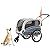 Sepnine & Leonpets 2 in1 pet Dog Bike Trailer Bicycle Trailer and Stroller Jogger 20303 (Blue/Grey)