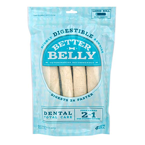 Better Belly Large Rawhide Total Dental Care Dog Chews 14.1 OZ Large