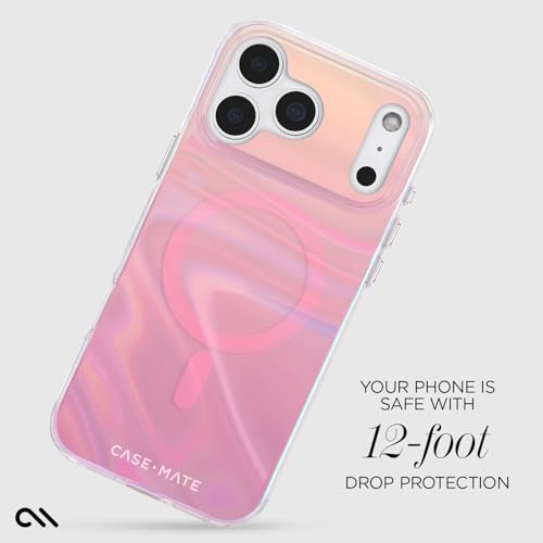 Image of Case-Mate Soap Bubble iPhone 17 Pro Max Case - Peach Iridescent