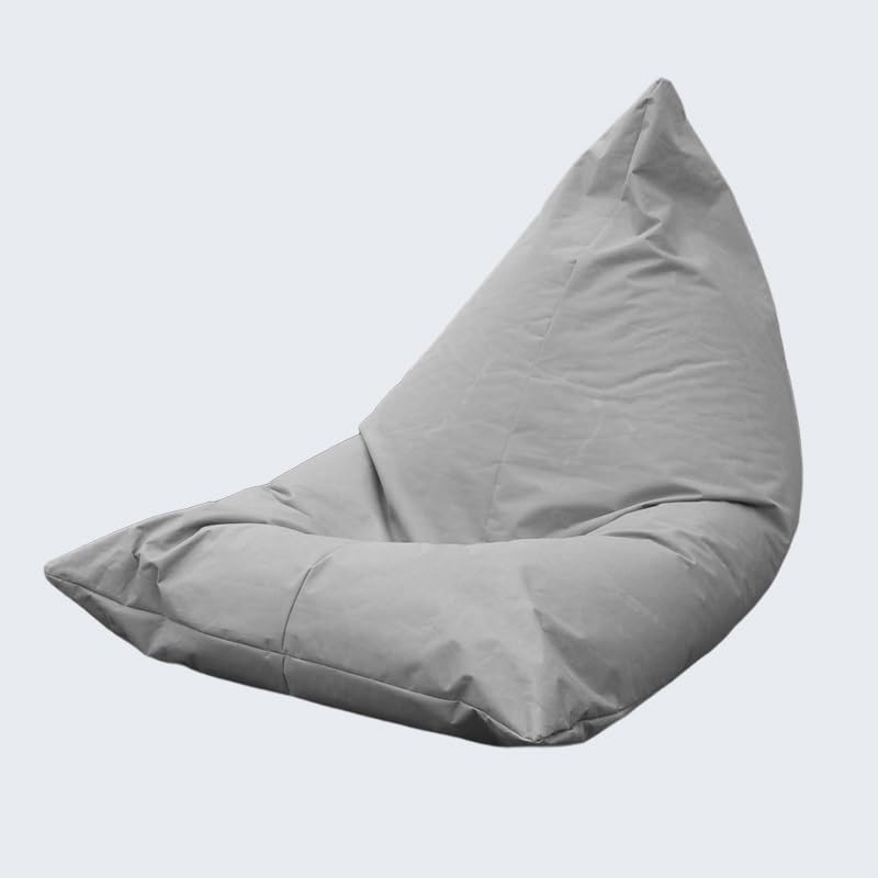 SXBCyan Waterproof Bean Bag Chair Cover（No fillers） Outdoor Oxford Lazy Sofa Giant Triangular Beanbag Pouf Couch Beach Floating Pool Floor Seating Oversized Relaxation Soft Chaise Lounge(Grey)