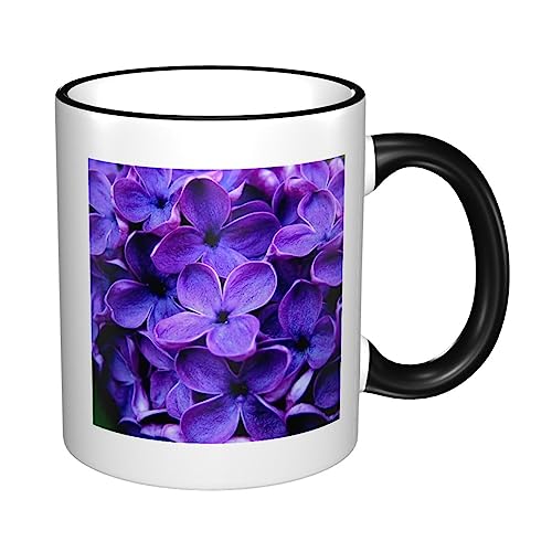 Tasse en céramique fleurie violette 326 g de qualité supérieure - 4