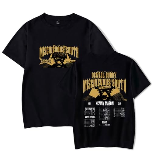 Denzel Curry Mischievous South World Tour T-Shirt Summer Men/Women Streetwear Tshirt Shirt Short Sleeve