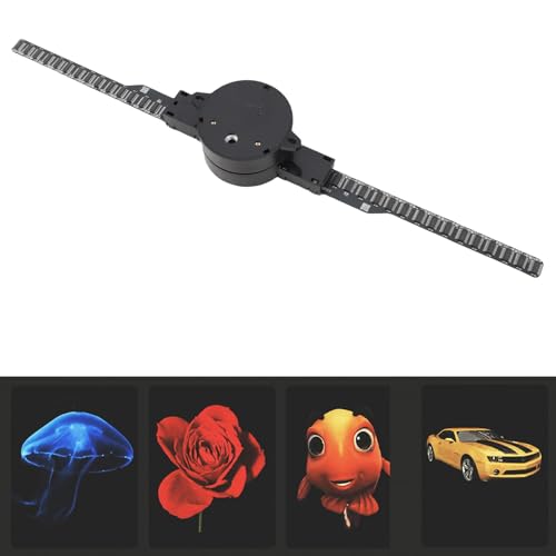 Ventilatore con Ologramma 3D, Proiettore Ologramma 3D WiFi da 16,5 Pollici, Display Olografico a LED con 224 Perline Luminose a LED,per Negozi Aziendali, Bar, Display (Spina UE)