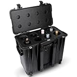 CasePro CP-WINE-8B Wine Carrier with Wheels, 8 Bottles, Black
