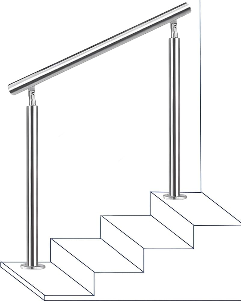 Rampe d'escalier en acier inoxydable au design architectural haut de gamme