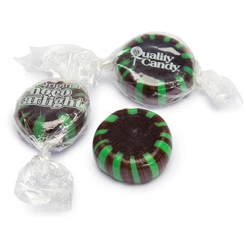Quality Candy Original Choco Starlights Chocolate Mint Discs Hard Candy, 1 Pound