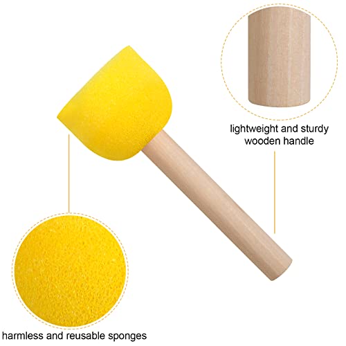 30 Pcs Round Sponges Brush Set, Round Sponge Brushes for Painting, Paint Sponges for Acrylic Painting, Painting Tools for Kids Arts and Crafts (4 Sizes) - Image 3