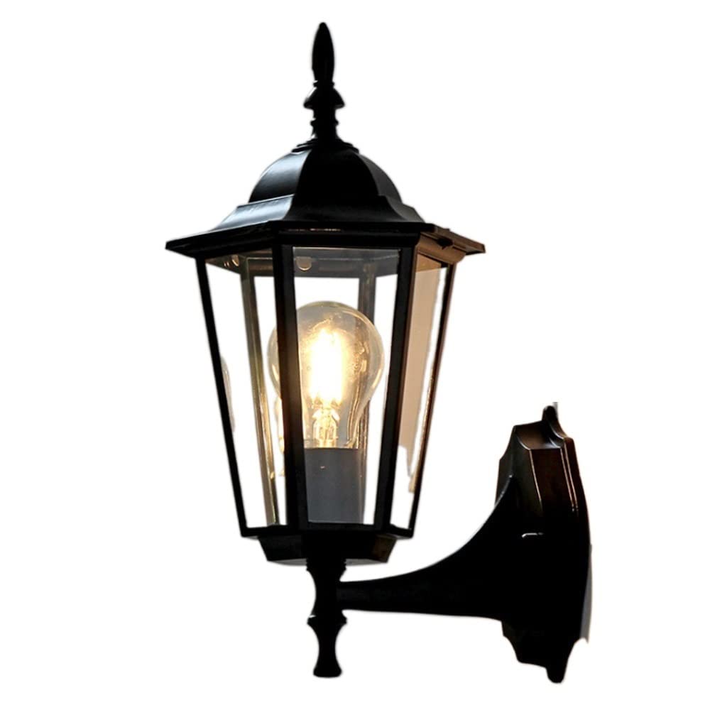 noxozoqm 1-Pack Outdoor Wall Lanterns, Exterior with Hard Wire, Waterproof Porch Light Fixtures