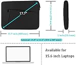 Laptop Case Sleeve 15.6 inch, Durable Shockproof Protective Computer Carrying Cover with Front Pocket, Briefcase Handbags Laptop Sleeve Bag for 15 15.6 inch HP, Dell, Acer, Asus, Notebook, Black