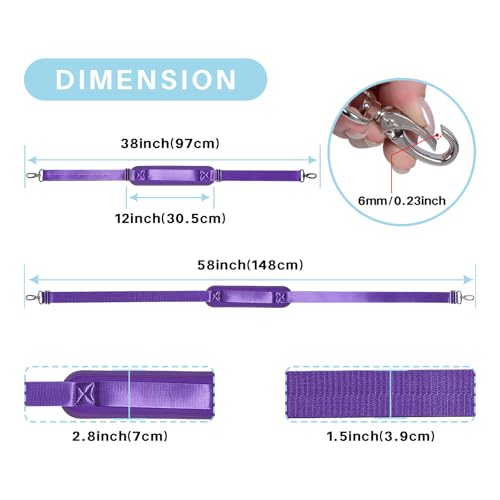 Image of Shoulder Strap for Bag Universal Replacement 58 inch /67 inch Fixed Padded Adjustable Buckle Heavy Duty Shoulder Strap